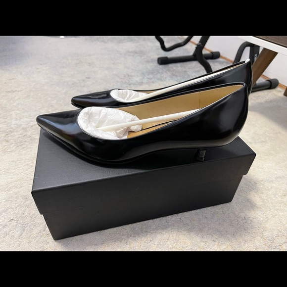 NIB Women's Size 6 Coach G1993 Unipump Jet Mirror Leather 1.5" Heels In Black - Picture 9 of 12